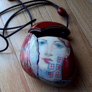 Kathleen Dustin 1998 Artisan Face Purse